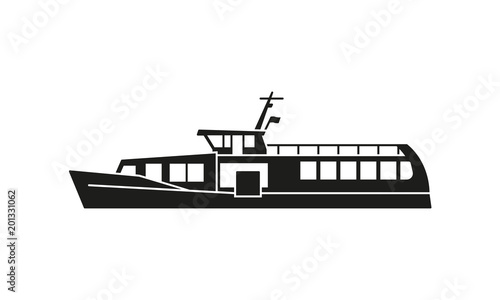 Ferry boat silhouette