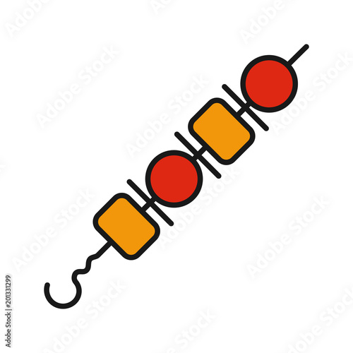 Shish kebab color icon