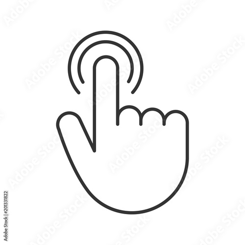 Double tap touch gesture linear icon