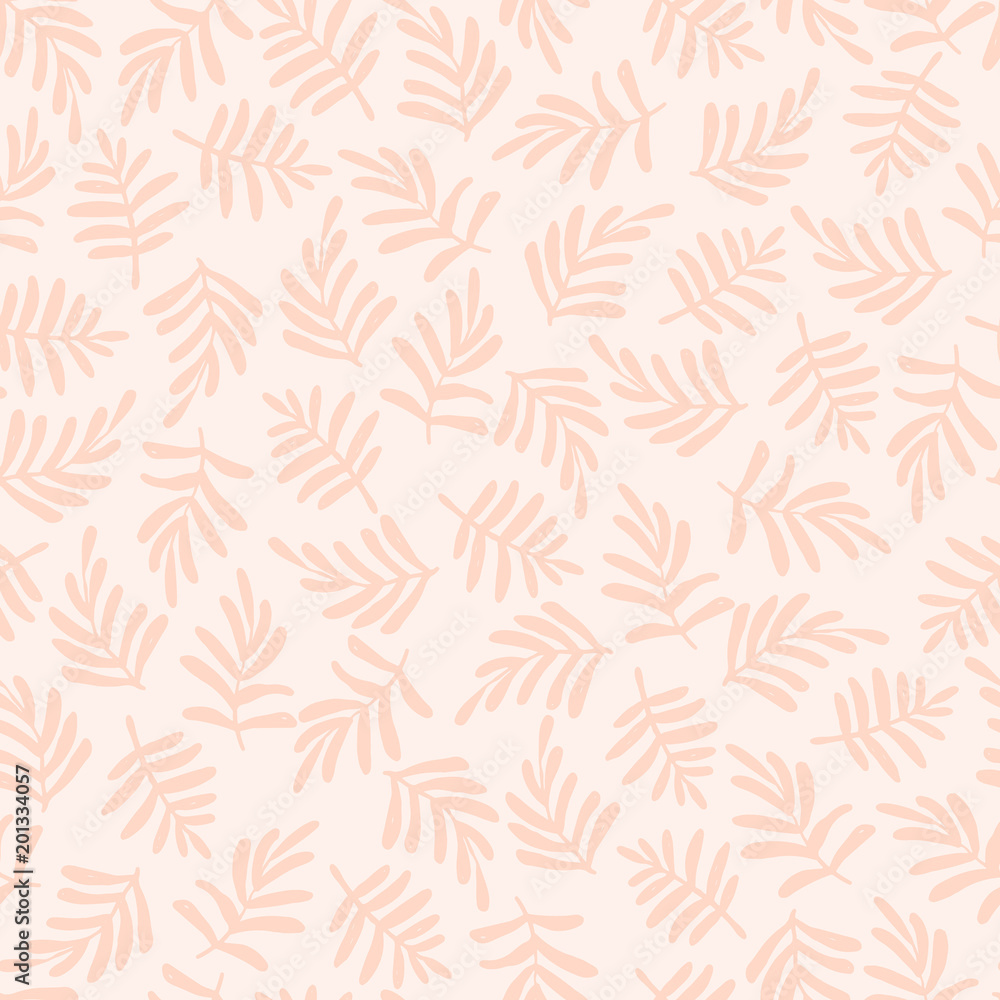 Fototapeta premium Modern abstract pattern collection. Minimalist trendy floral elements. Secondary coordinating pattern with pastel naive plants. Digital art. Fabric print, wrapping paper, poster, flyer, banner design.