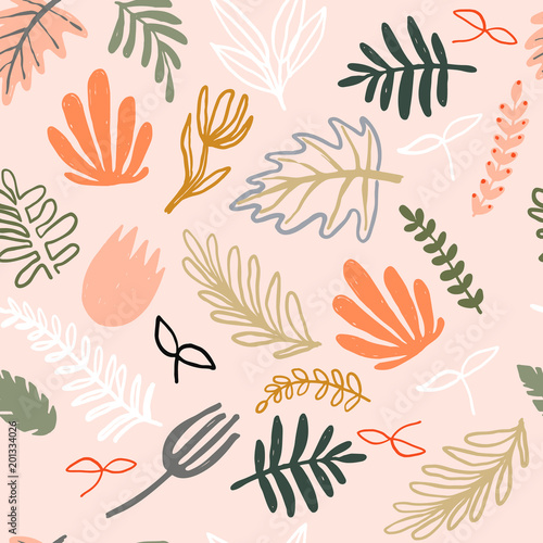 Modern abstract pattern collection. Minimalist trendy floral elements. Hero p...