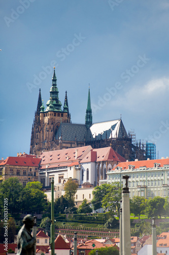 Prague castle on a cloudy day