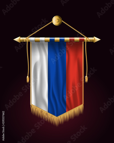 Flag of Russia. Festive Vertical Banner. Wall Hangings