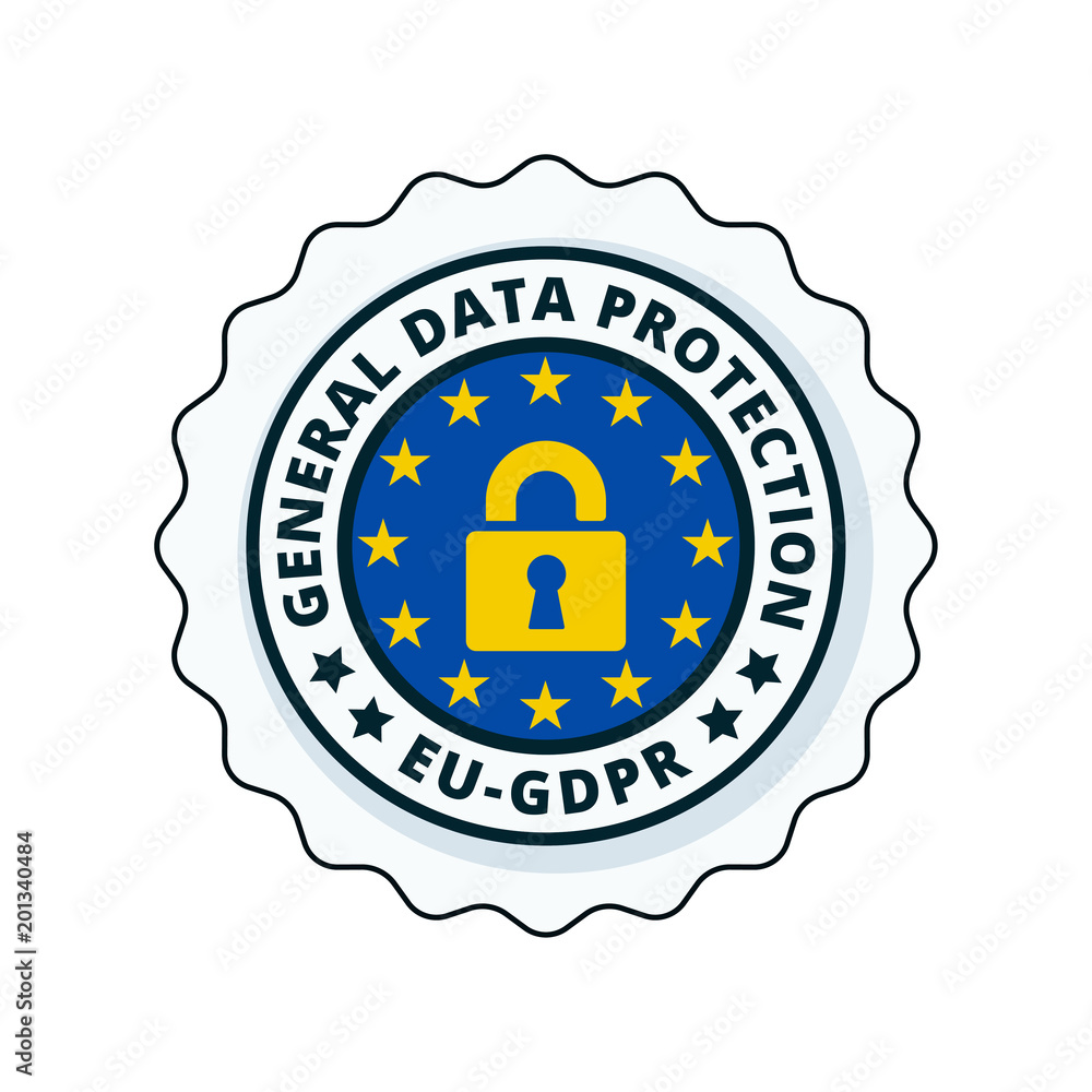 EU GDPR label illustration EU GDPR label illustration