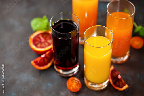 Various vegetable and fruit juice