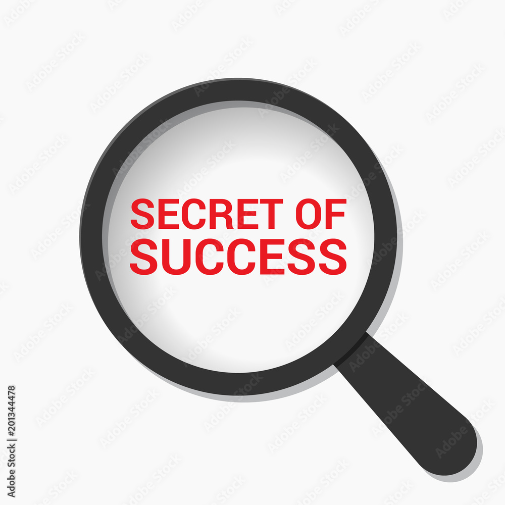 Finance Concept: Magnifying Optical Glass With Words Secret Of Success Finance Concept: Magnifying Optical Glass With Words Secret Of Success