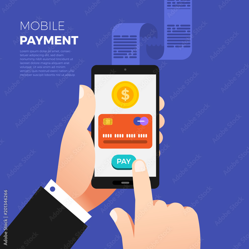 Flat design concept payment. Payment method and option or channel to transfer money. Vector illustrate. Flat design concept payment. Payment method and option or channel to transfer money. Vector illustrate.