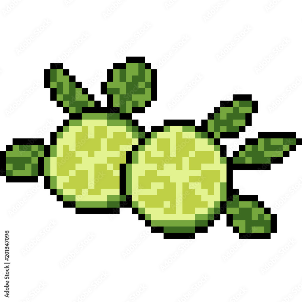 vector pixel art lime slice vector pixel art lime slice