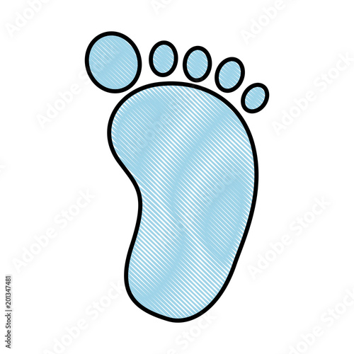 cute baby shower footprint image vector illustration drawing