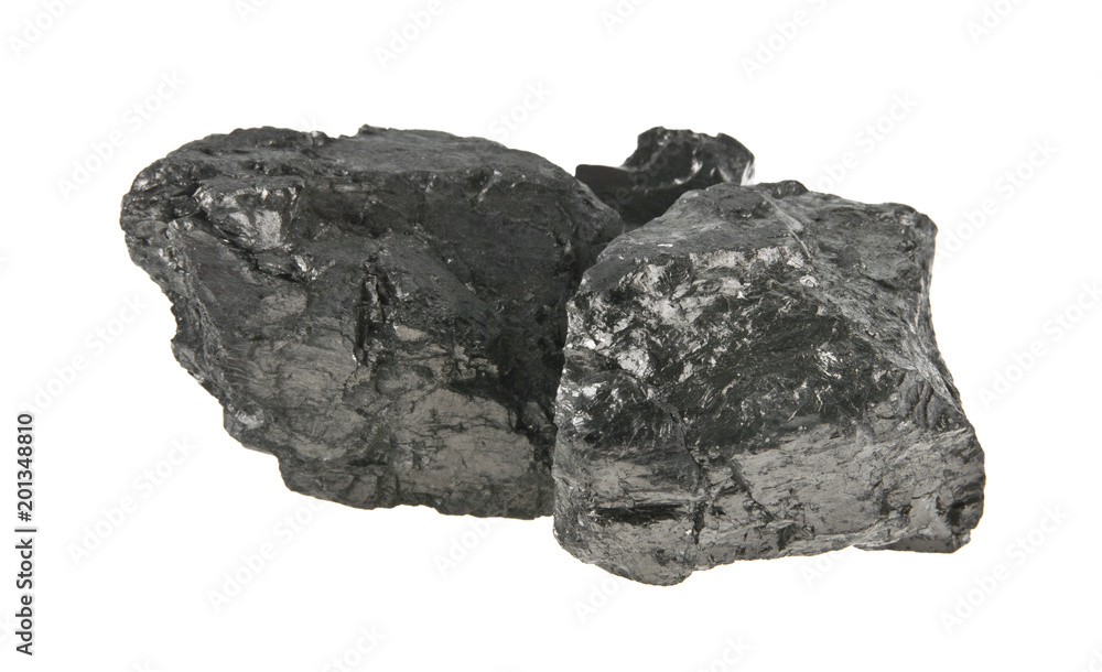 coal isolated on white background coal isolated on white background