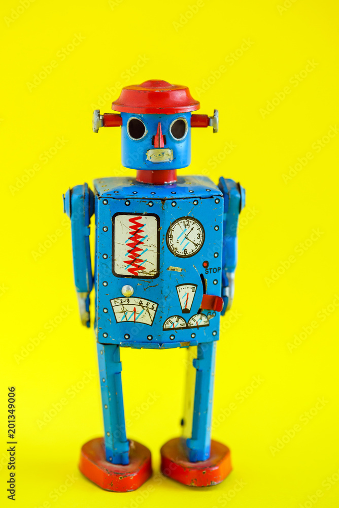Fototapeta premium A vintage wind up toy robot