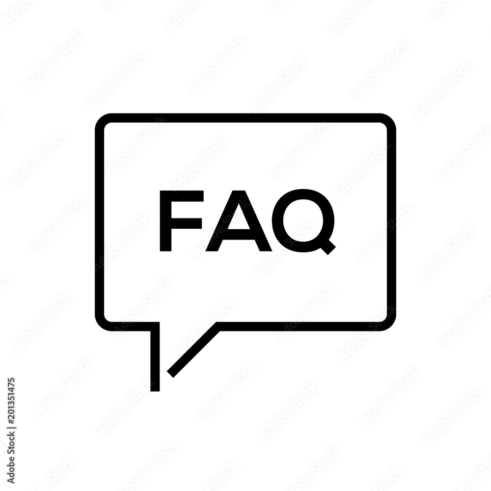 FAQ information - line design single isolated icon FAQ information - line design single isolated icon