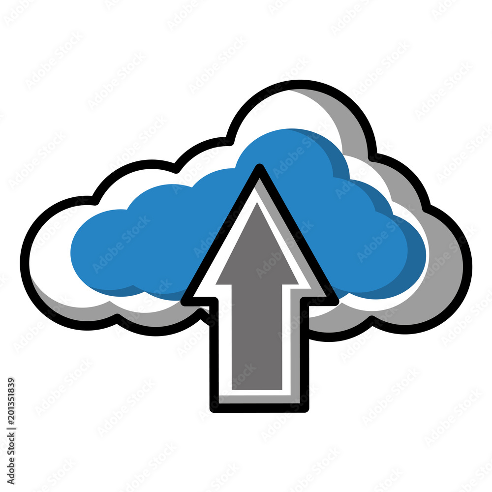 cloud computing data upload information vector illustration cloud computing data upload information vector illustration