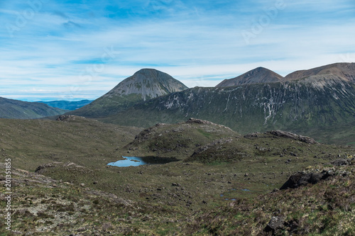 Peaks of Red Cuillin mountains.