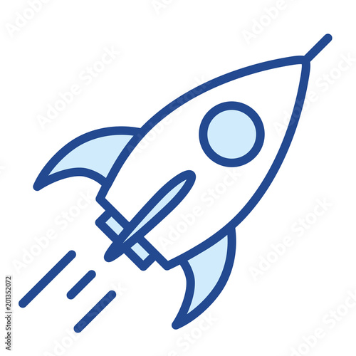Weltraumrakete Vector Icon