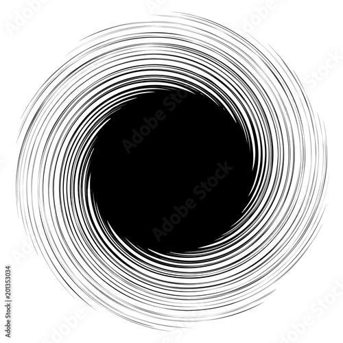 Spiral, swirl, twirl abstract design element. Rotating motif