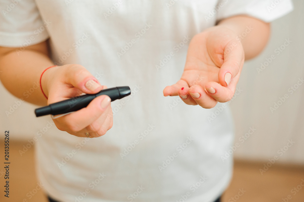 Test For Diabetes, Woman Test For Diabetes, Woman
