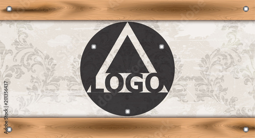 Logo design template layout Vector. Ornamented backgrounds