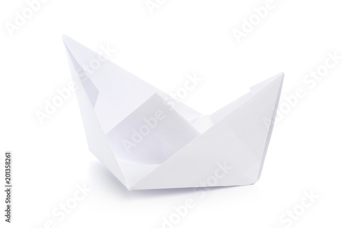 Wallpaper Mural origami paper boat isolated on white background Torontodigital.ca