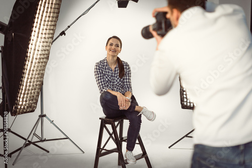 Fotografie Professional photo shooting at the studio