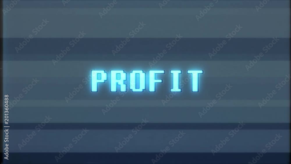 retro videogame PROFIT word text computer old tv glitch interference noise screen animation seamless loop New quality universal vintage motion dynamic animated background colorful joyful video m retro videogame PROFIT word text computer old tv glitch interference noise screen animation seamless loop New quality universal vintage motion dynamic animated background colorful joyful video m