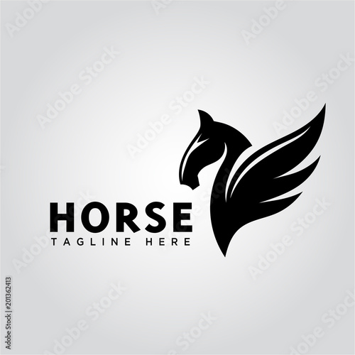wing pegasus horse logo