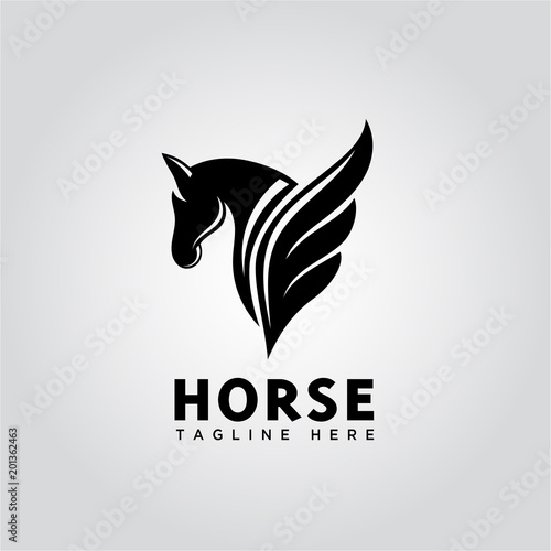 wing pegasus horse logo