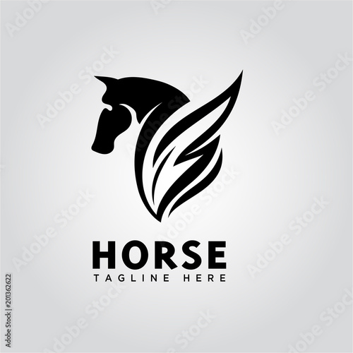 wing pegasus horse logo