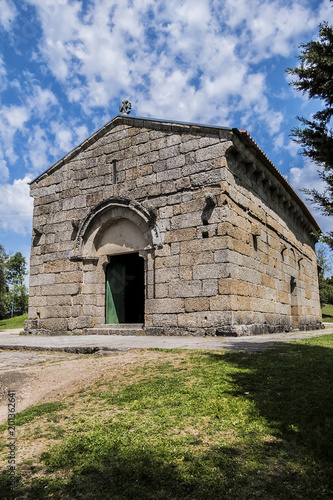Romanesque Church of the Archangel Michael (Igreja de Sao Miguel do Castelo, 1216) in Castle of Guimaraes - medieval castle in the municipality Guimaraes, in the northern region of Portugal. © dbrnjhrj