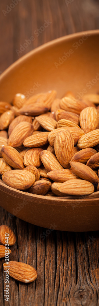 Almonds Nuts Background. Selective focus. Almonds Nuts Background. Selective focus.