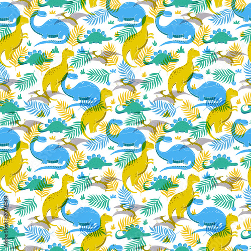 Pattern with dinosaurs