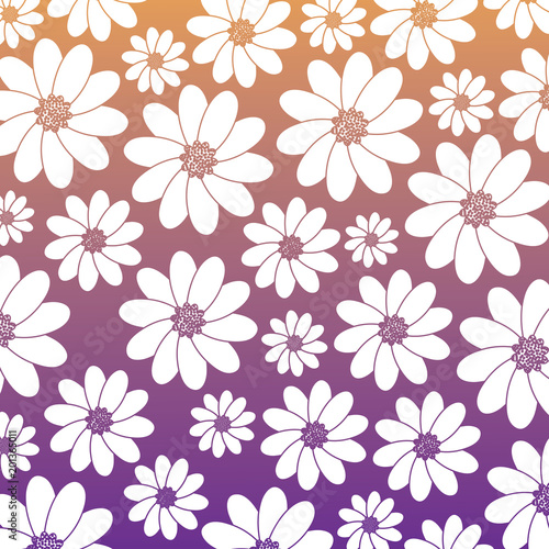 beautiful flowers background  colorful design. vector illustration