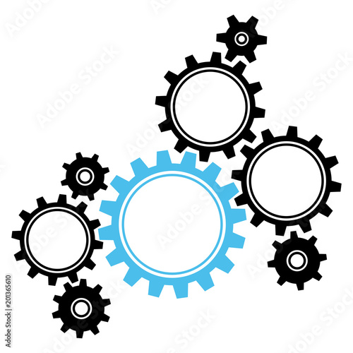 Gears Graphics Black/Blue
