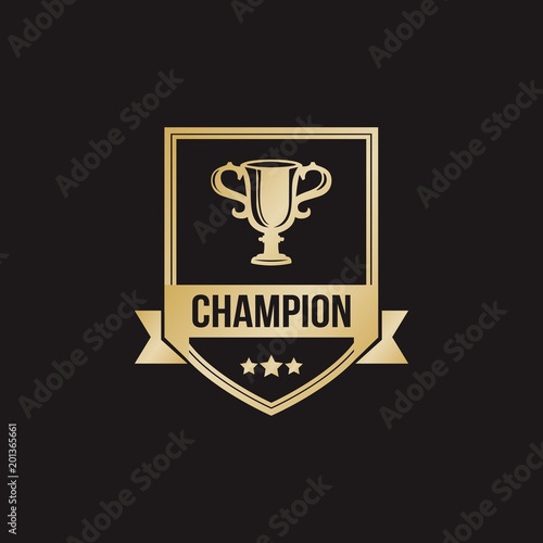champion logo design for emblem and award