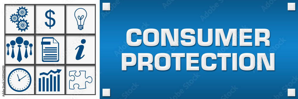 Consumer Protection Business Symbols Grid Left 