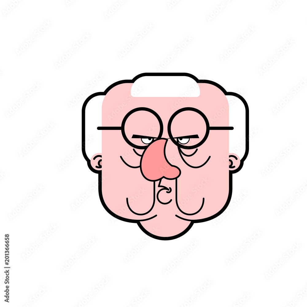 Angry Grandfather are evil. Grumpy old man Cartoon style Angry Grandfather are evil. Grumpy old man Cartoon style