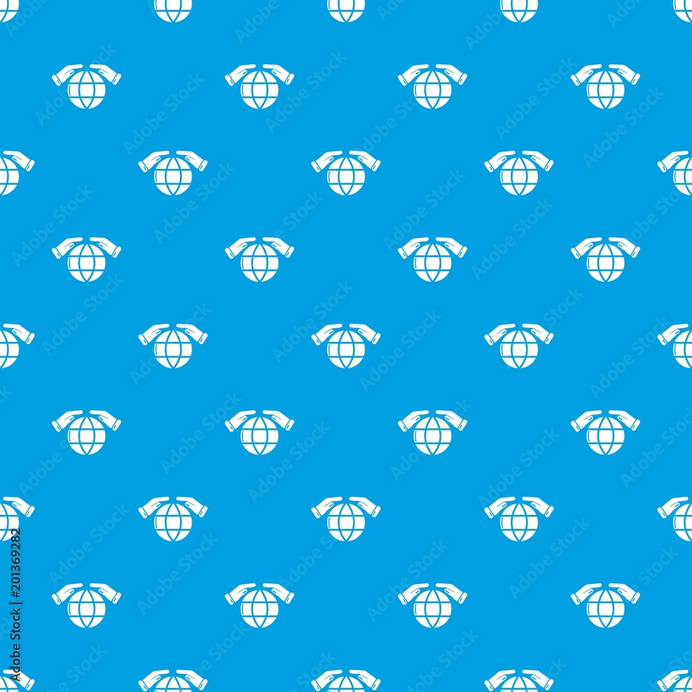 Safe planet pattern vector seamless blue repeat for any use