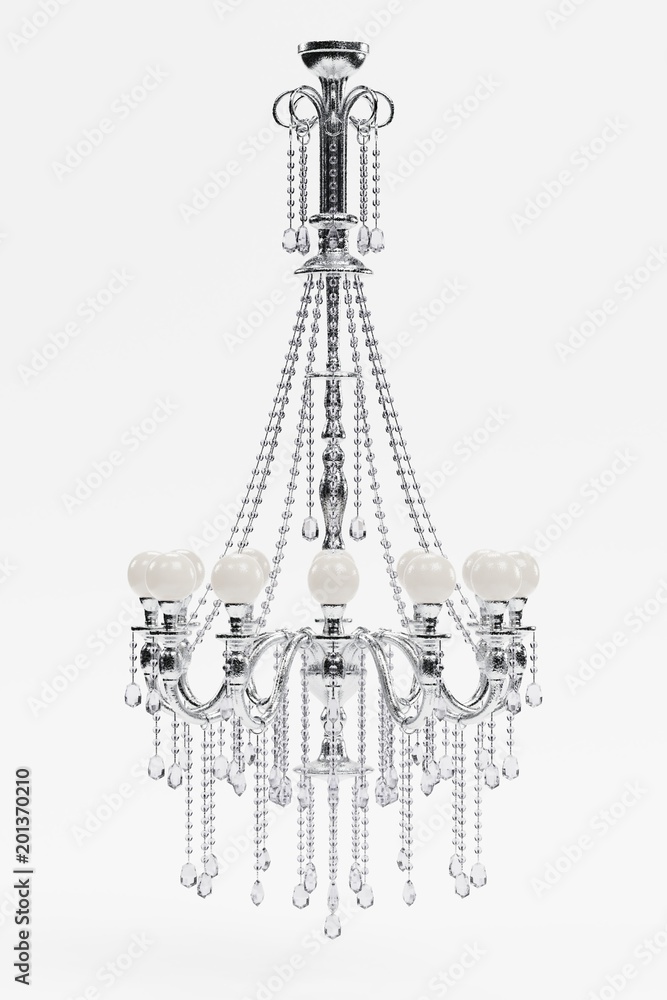 Realistic 3d Render of Crystal Chandelier Realistic 3d Render of Crystal Chandelier