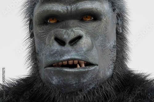 Realistic 3d Render of Gorilla © bescec