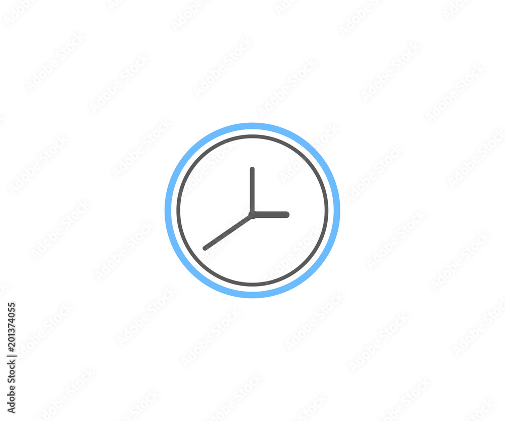 Modern clock line icon Modern clock line icon
