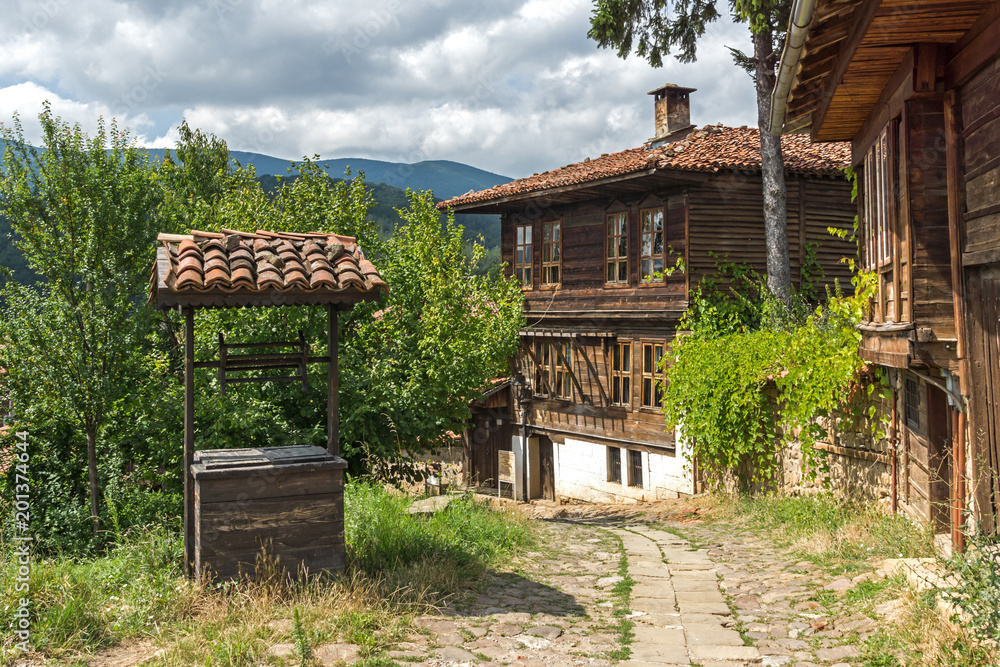 Naklejka premium Houses of the nineteenth century in historical town of Kotel, Sliven Region, Bulgaria