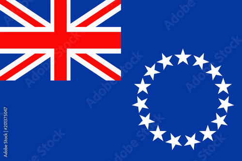 Cook Islands Flag Vector Flat Icon