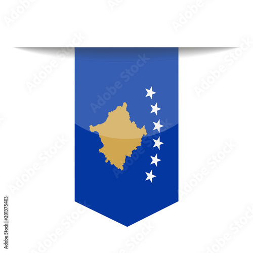 Kosovo Flag Vector Bookmark Icon
