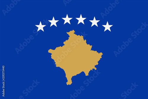 Kosovo Flag Vector Flat Icon