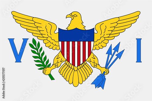 U. S. Virgin Islands Flag Vector Flat Icon