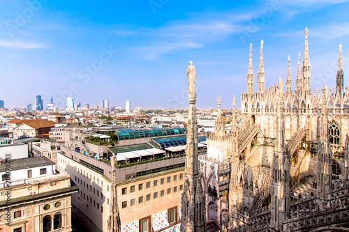 view of Milan from the the Duomo © marcociannarel