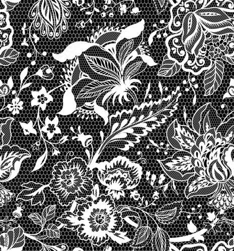 traditional floral ornament. in lace style