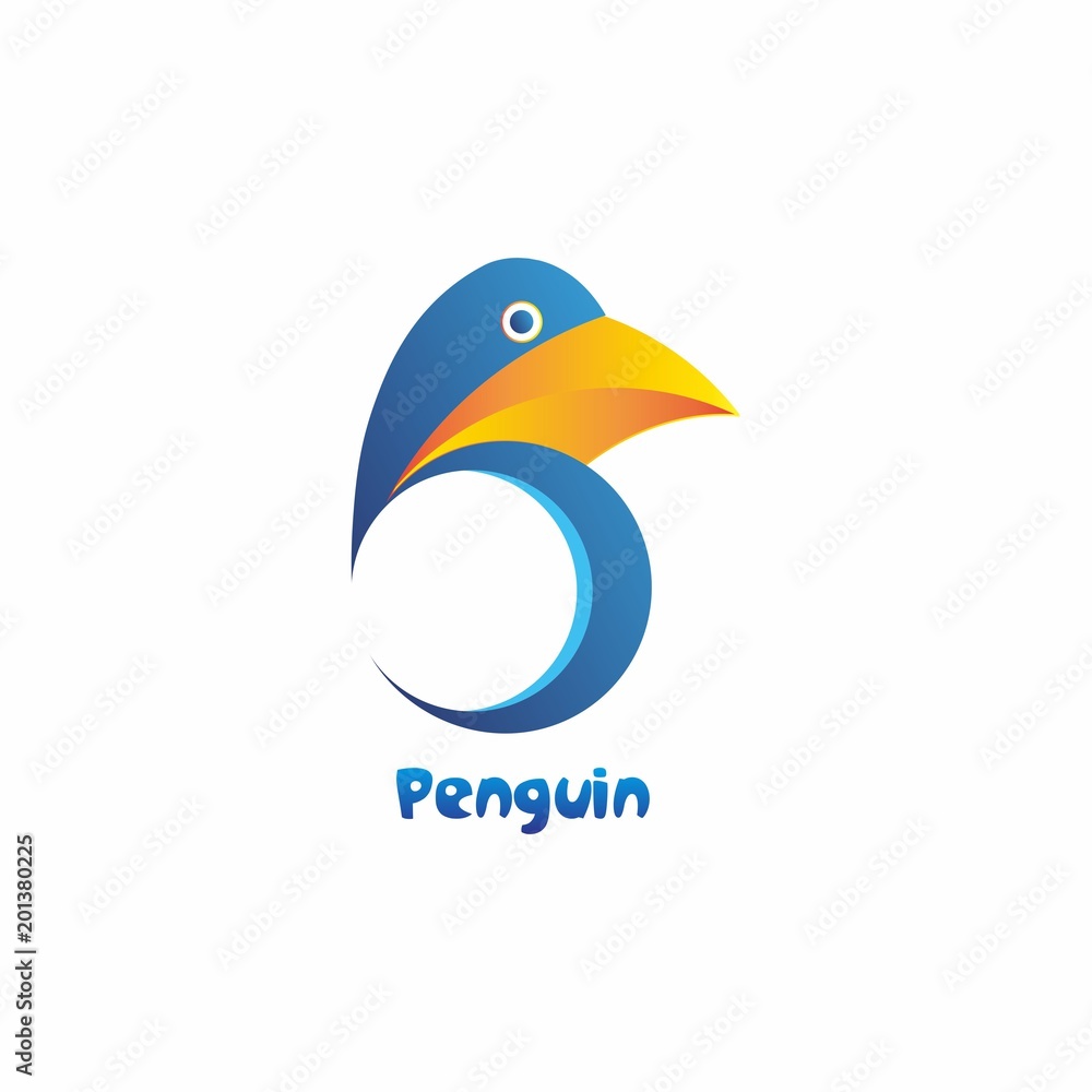 Obraz premium penguins logo design for mascot or icon