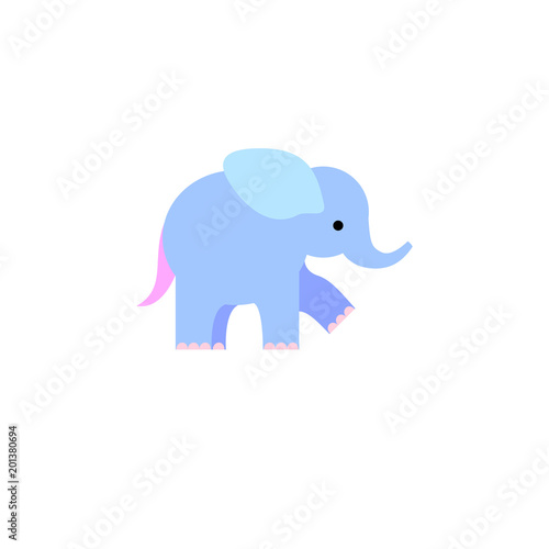 Blue elephant illustration