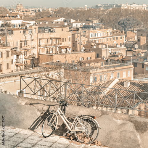Canvas Print Urban Scene Gianicolo District, Rome, Italy
